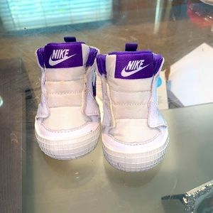 Baby Nike ones, purple and white